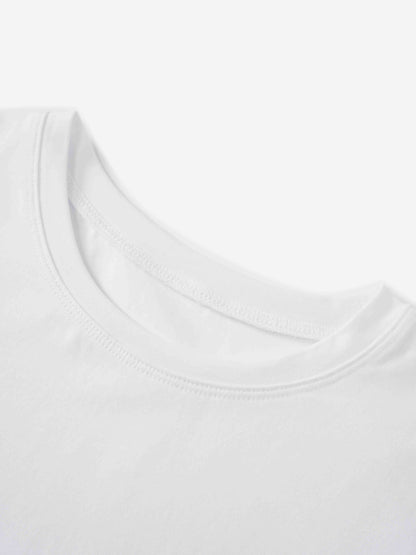 Side Tie T-Shirt-White