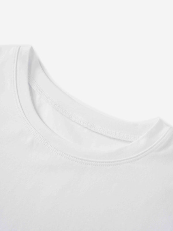 Side Tie T-Shirt-White