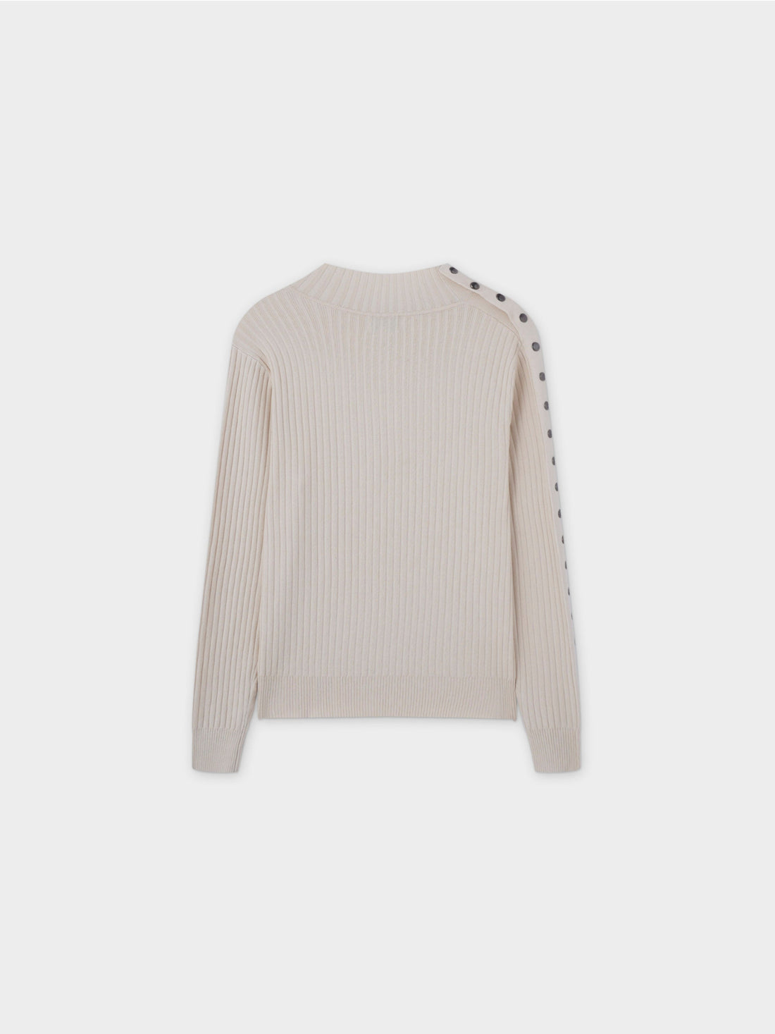 Side Snap Sweater-Cream