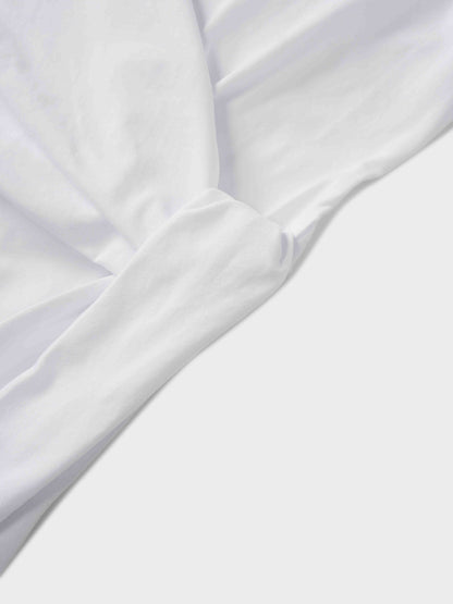 Side Tie T-Shirt-White