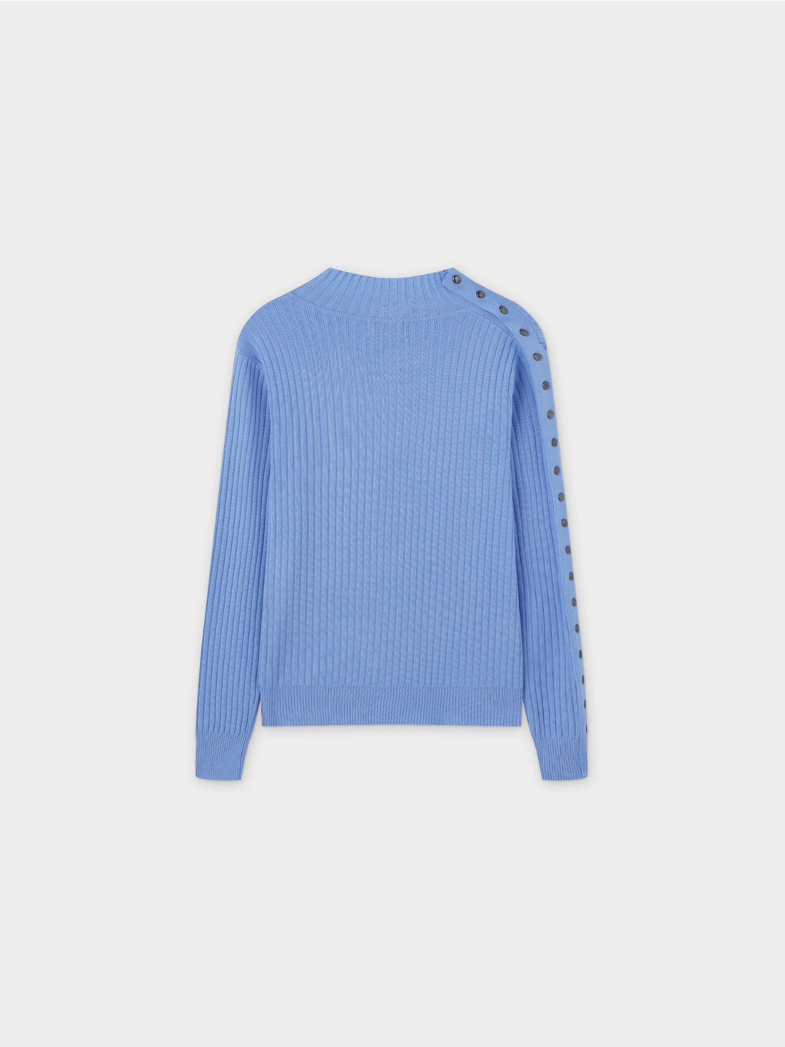 Side Snap Sweater-Periwinkle