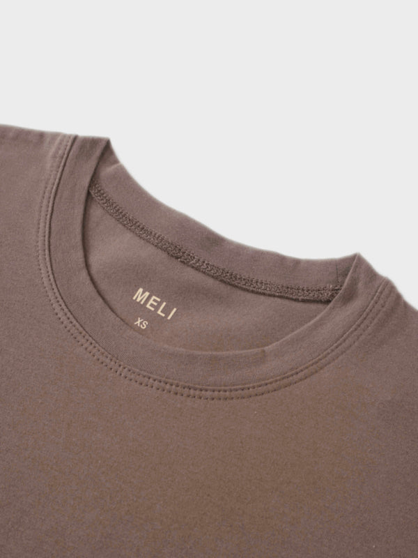 Wide Sleeve Tee-Latte