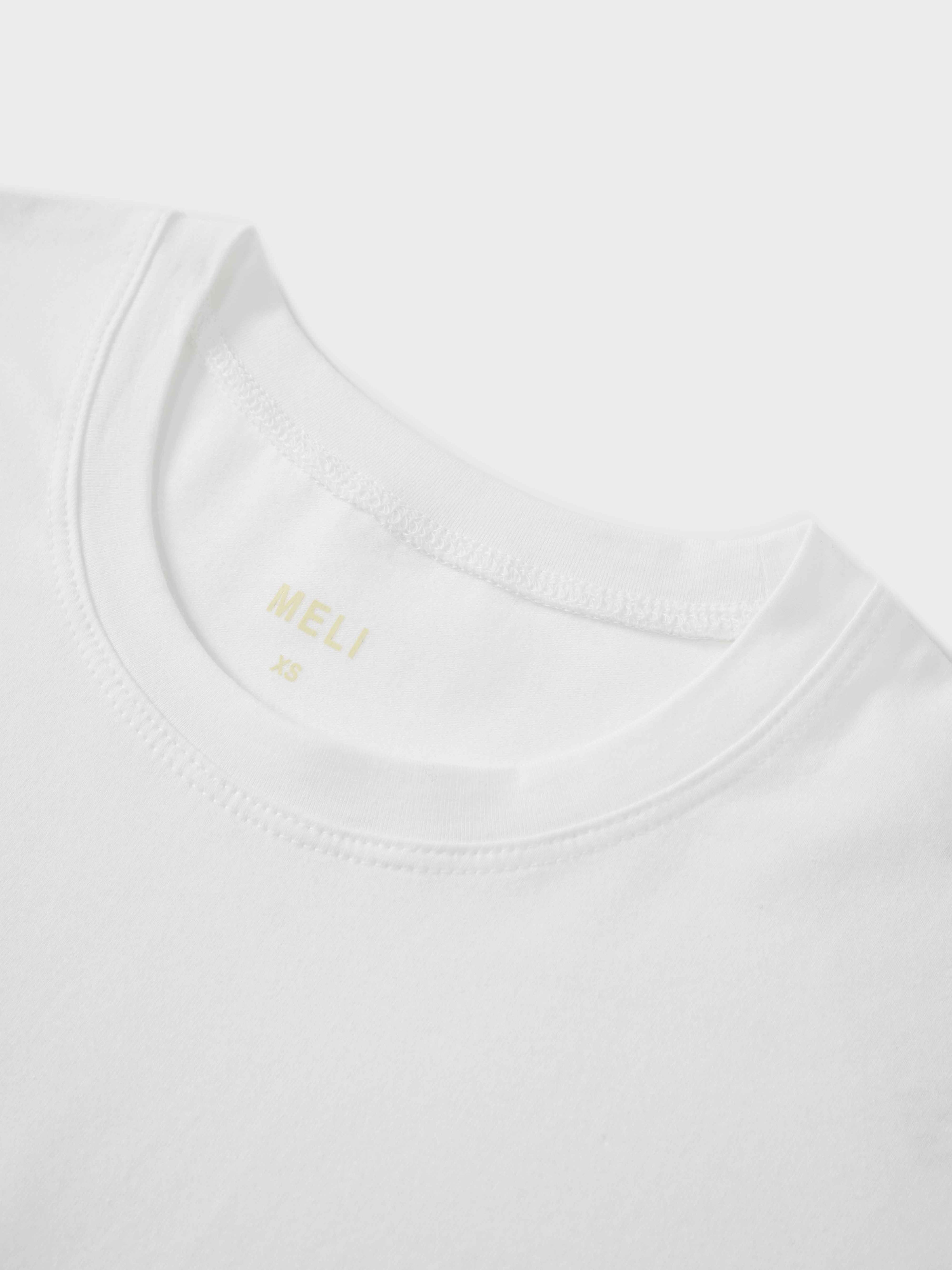 Wide Sleeve Tee-White
