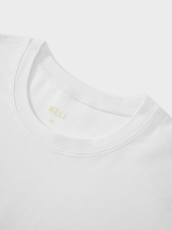 Wide Sleeve Tee-White