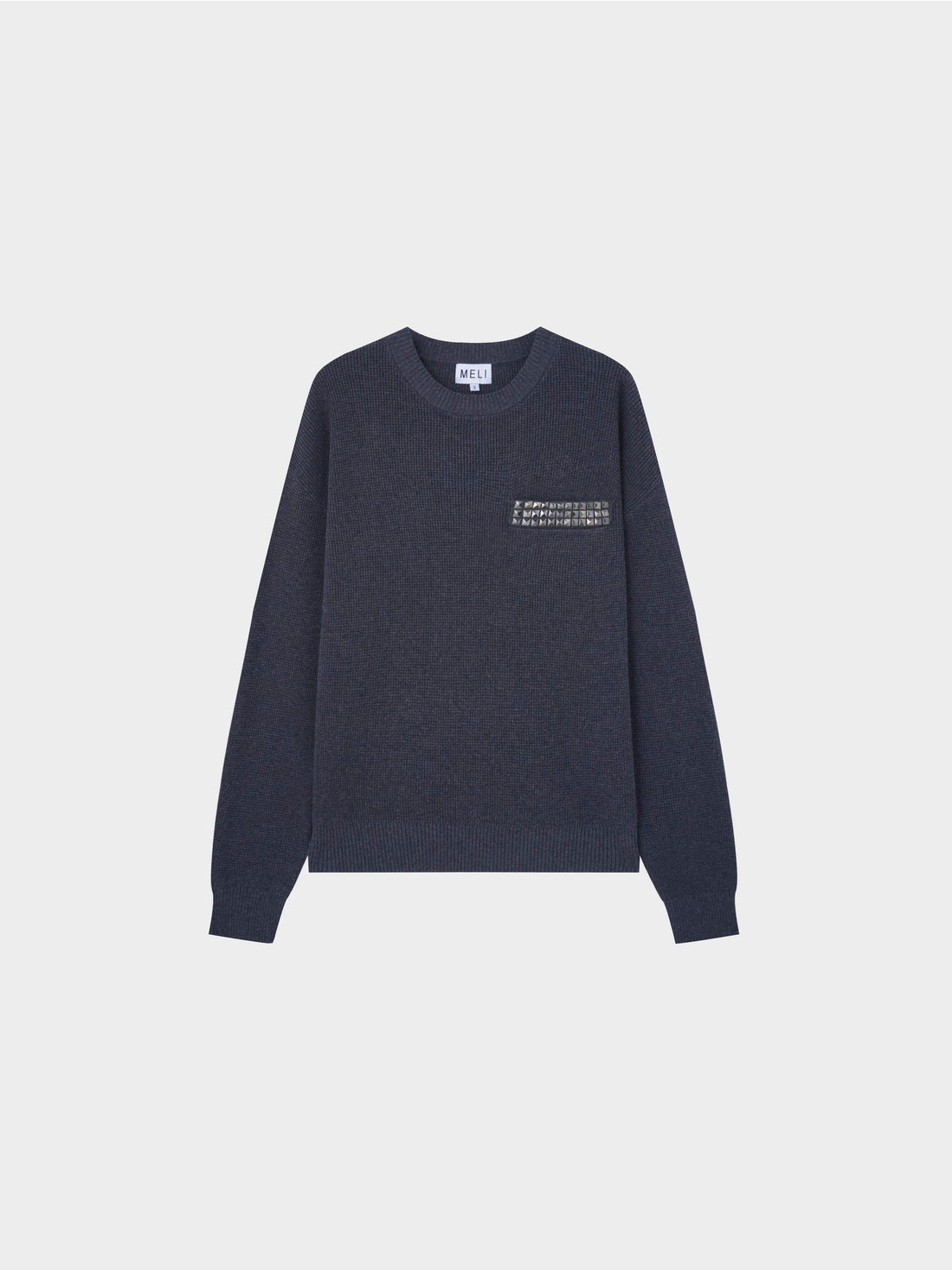 Waffle Pocket Sweater-Grey