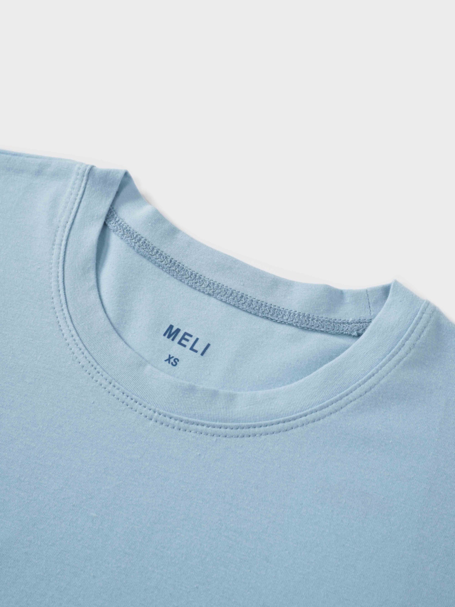 Wide Sleeve Tee-Light Blue