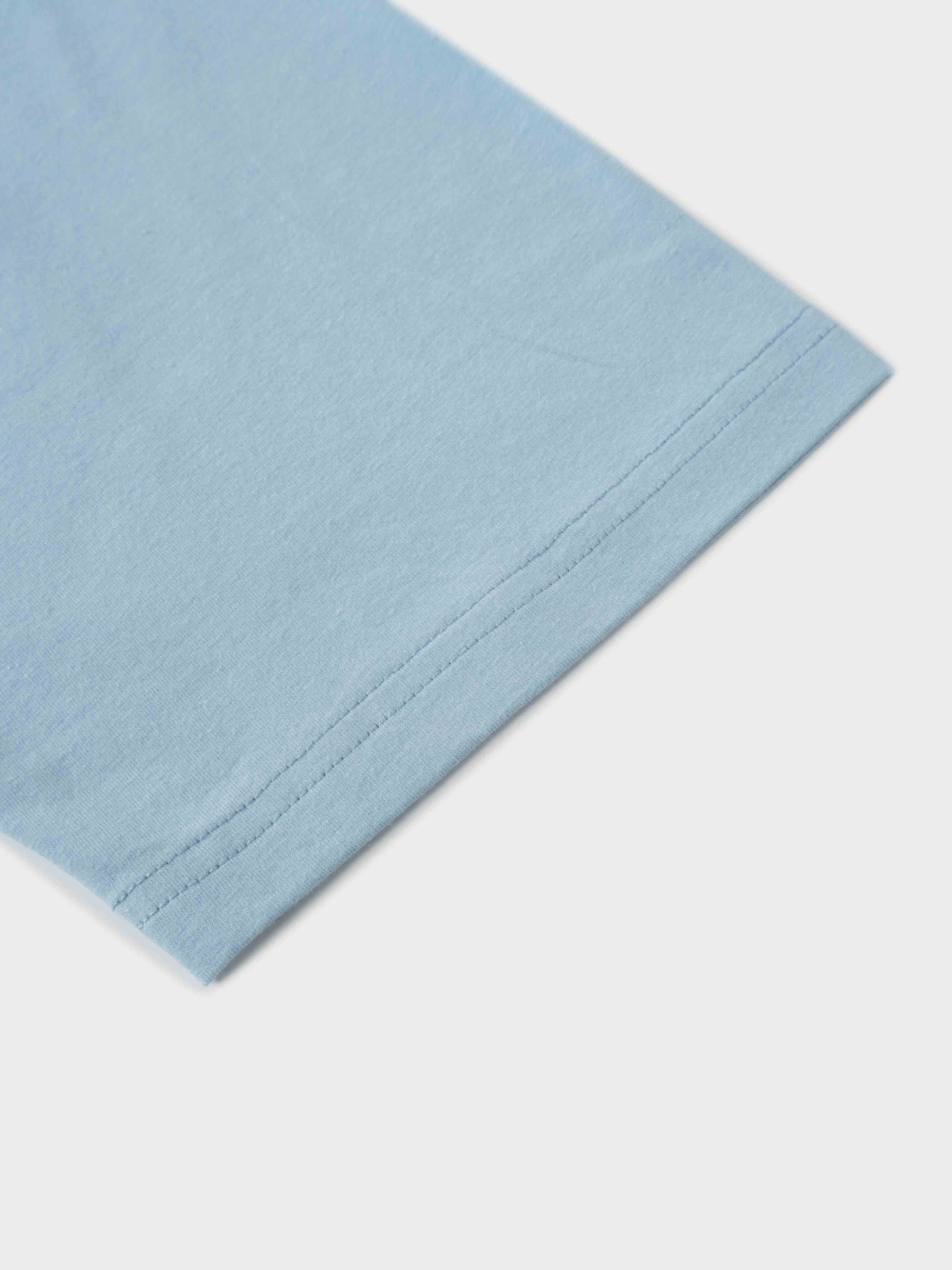Wide Sleeve Tee-Light Blue