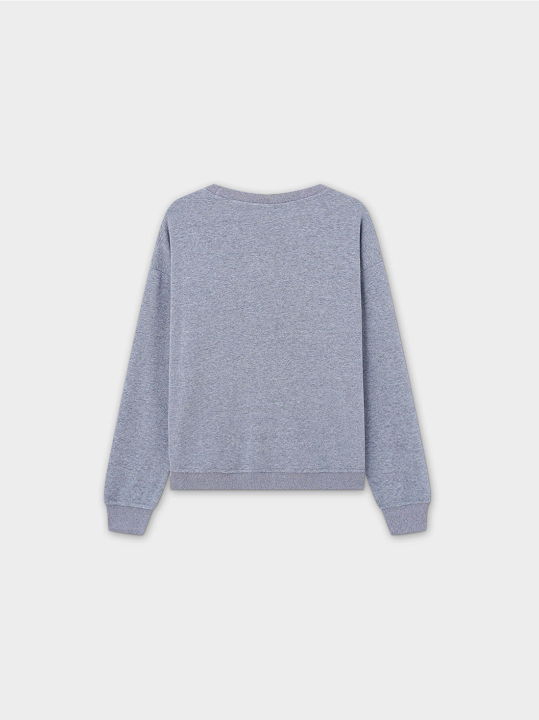 Embroidered Sweatshirt-Heathered Grey Crest