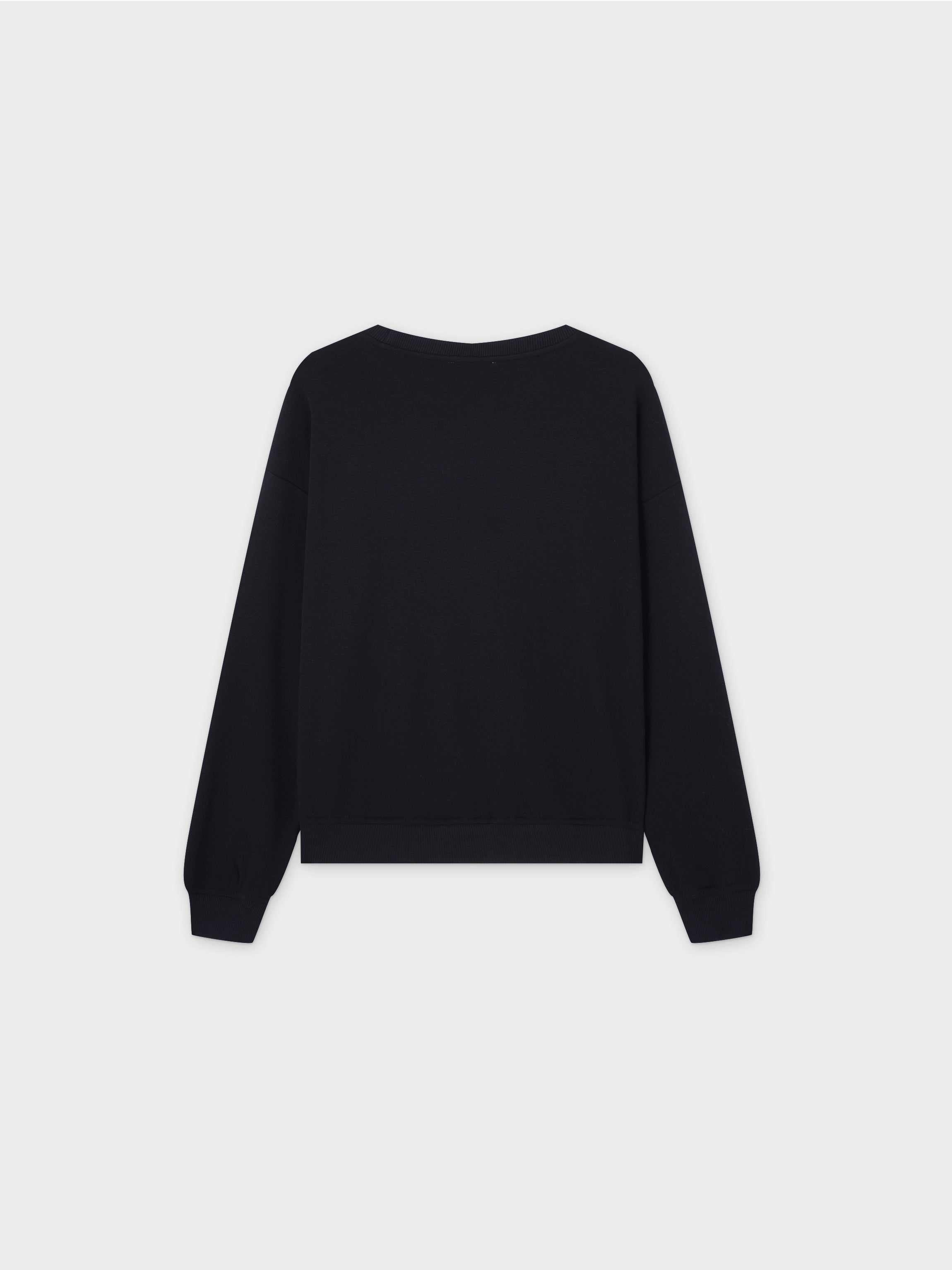 Embroidered Sweatshirt-Black