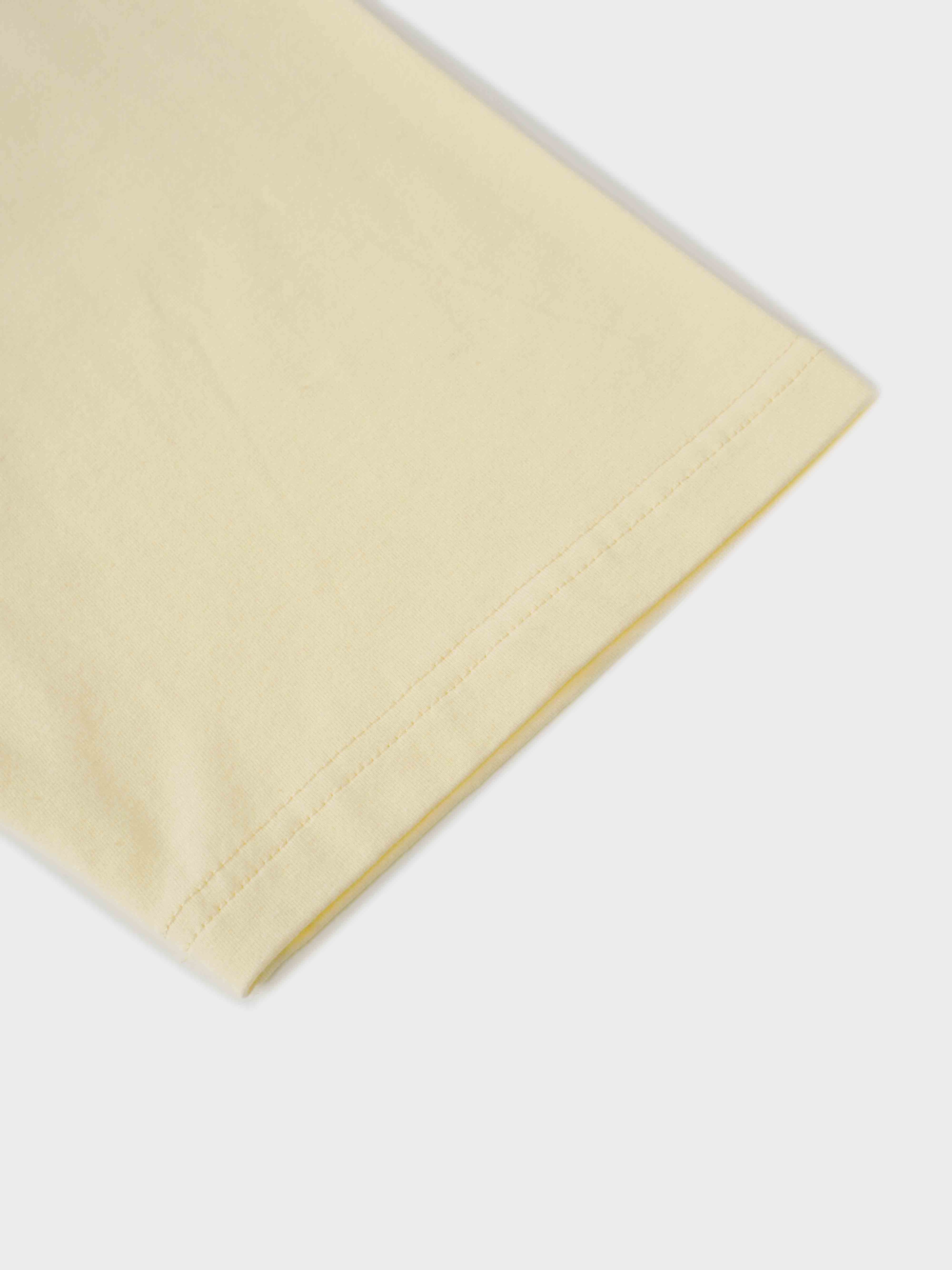 Wide Sleeve Tee-Pale Yellow