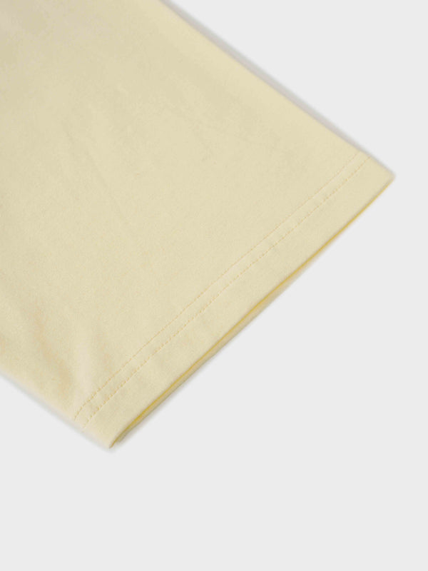 Wide Sleeve Tee-Pale Yellow