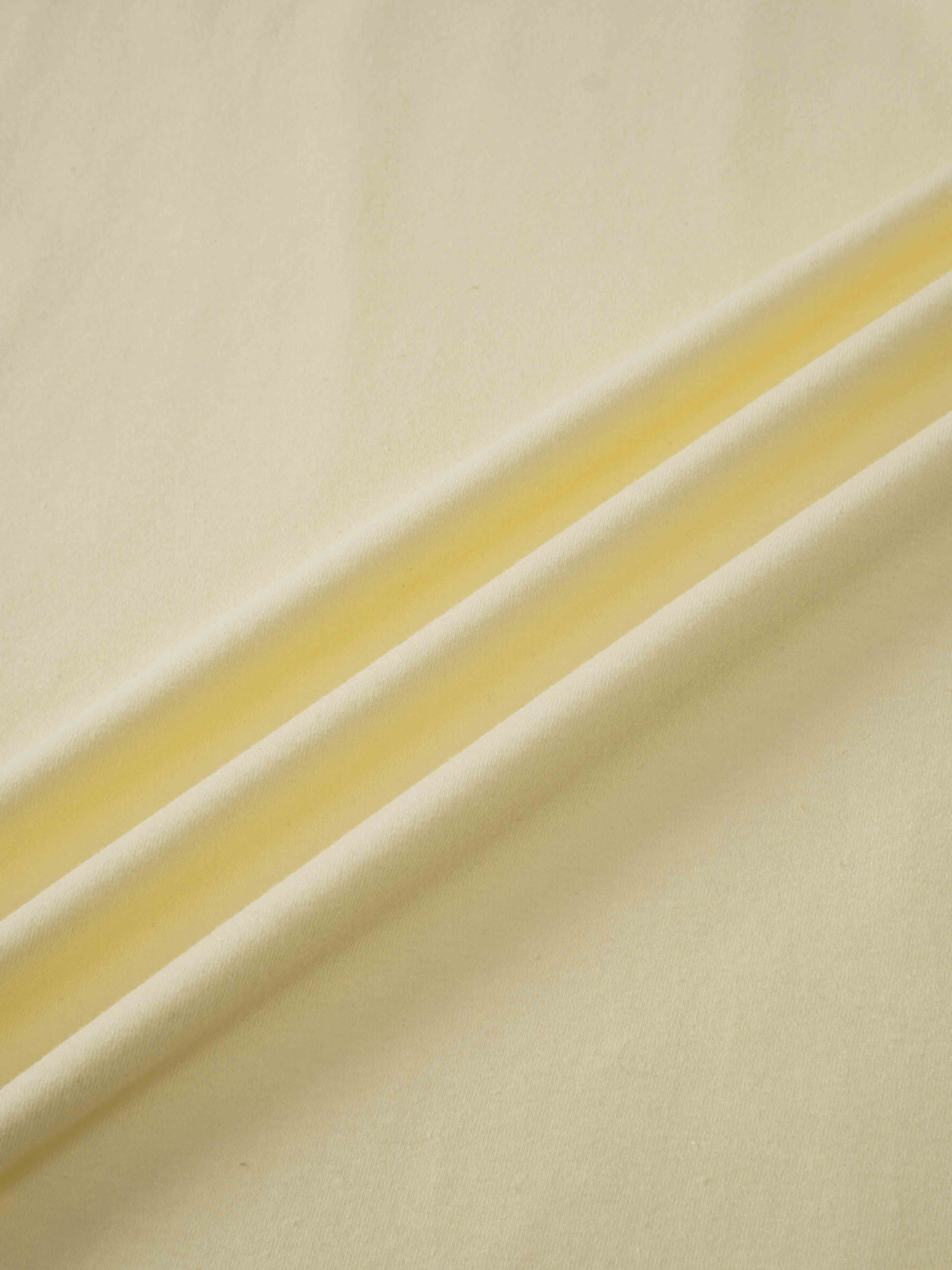Wide Sleeve Tee-Pale Yellow