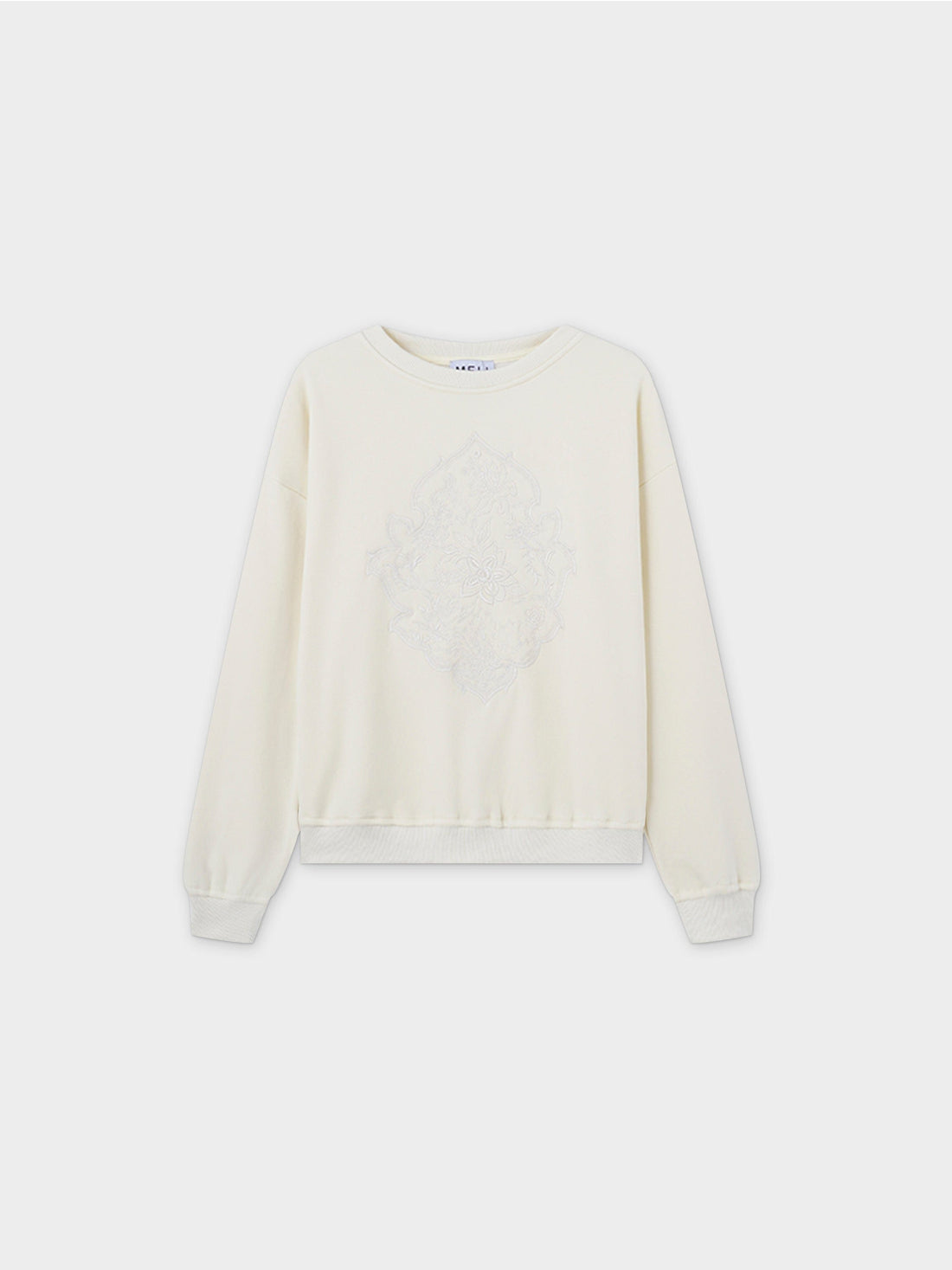 Embroidered Sweatshirt-Bone