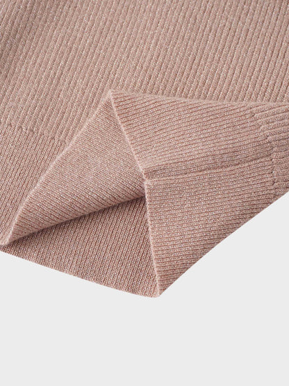 Lurex Sleeveless Sweater-Blush