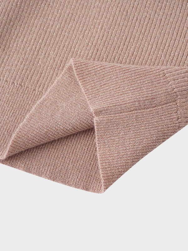 Lurex Sleeveless Sweater-Blush