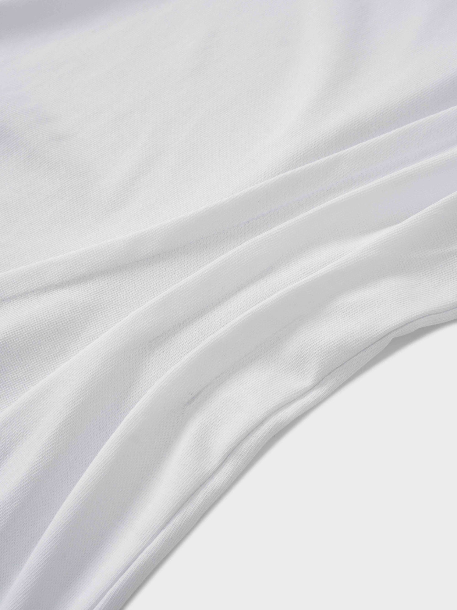Pleat Seam T-shirt-White