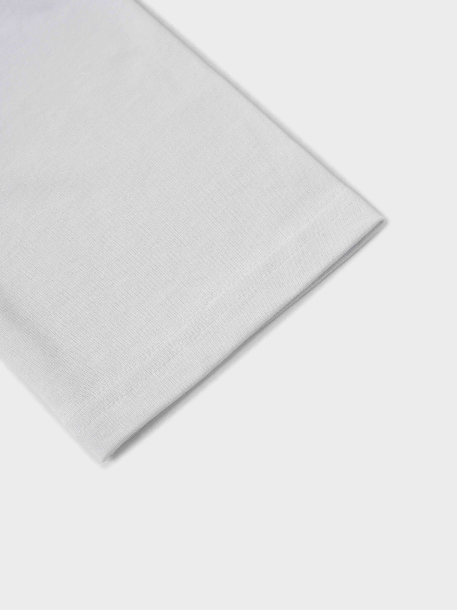 Pleat Seam T-shirt-White