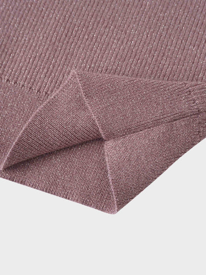 Lurex Sleeveless Sweater-Mauve