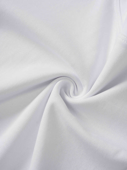 Pleat Seam T-shirt-White