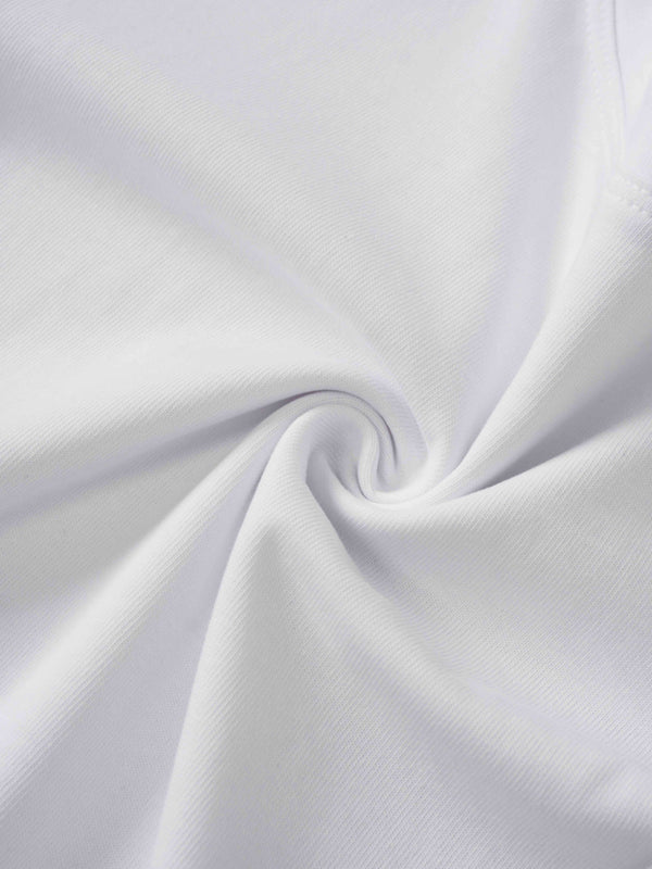Pleat Seam T-shirt-White