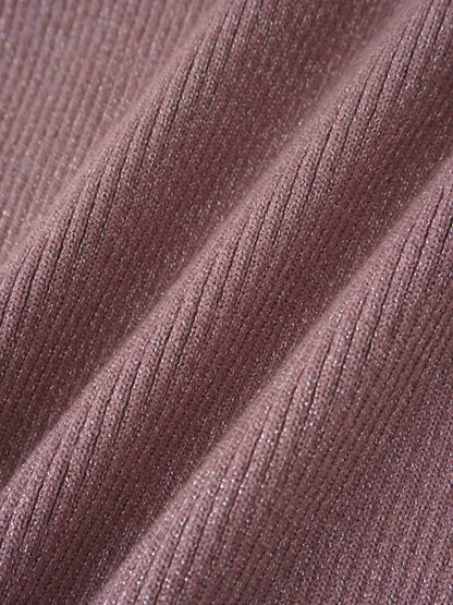 Lurex Sleeveless Sweater-Mauve