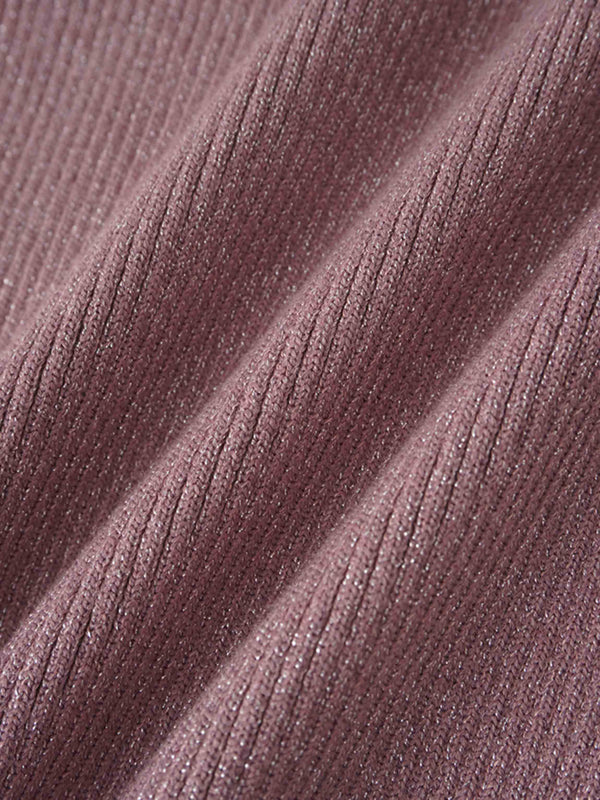 Lurex Sleeveless Sweater-Mauve