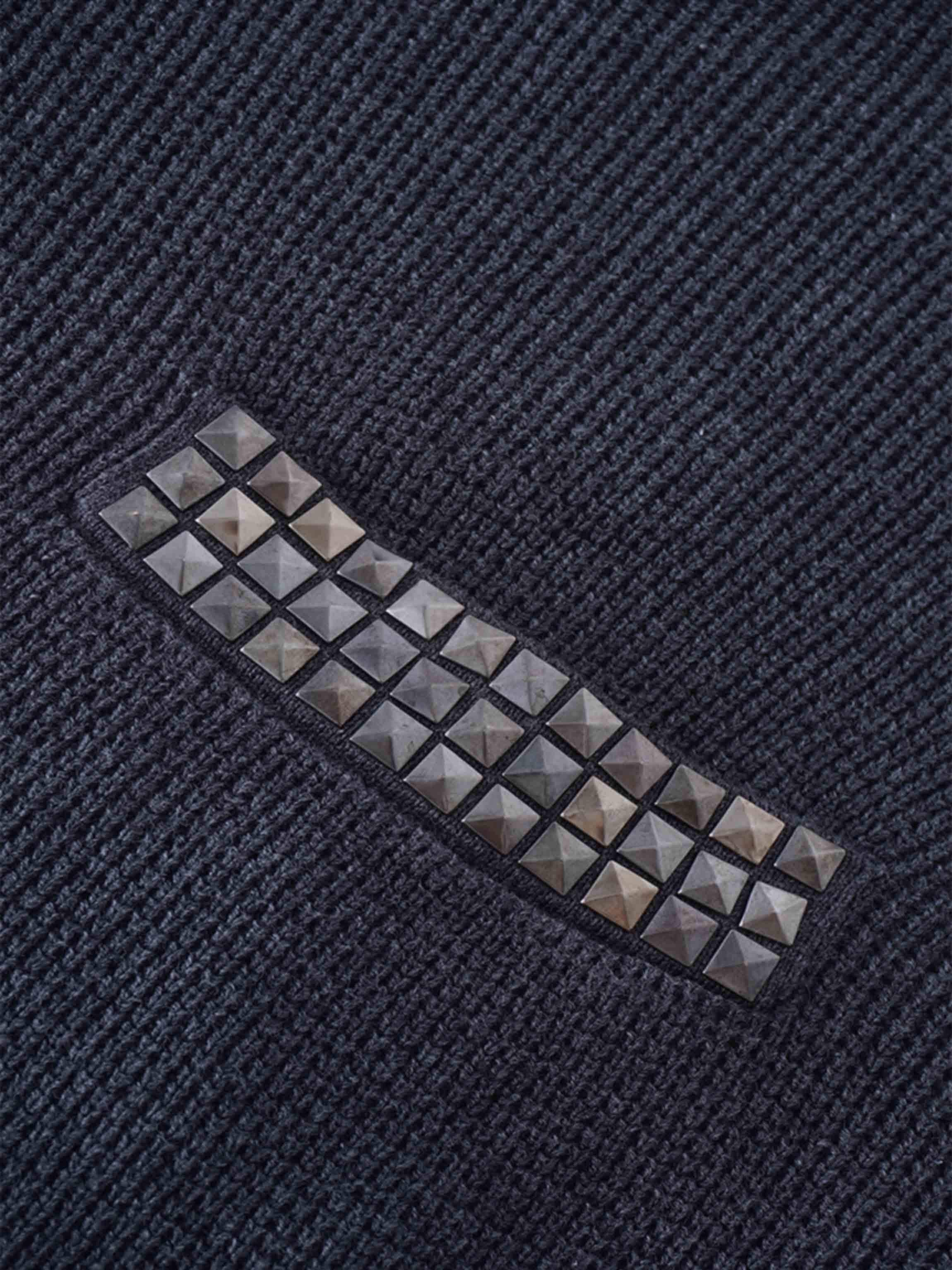 Waffle Pocket Sweater-Grey