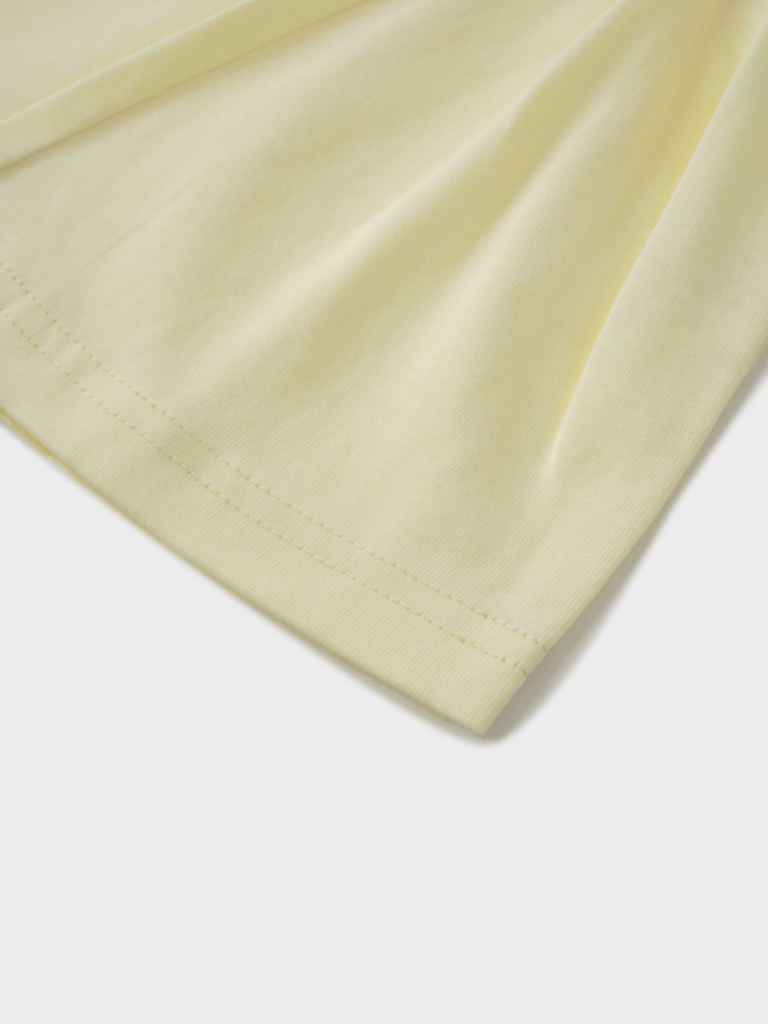 Pleat Seam T-shirt-Butter Yellow