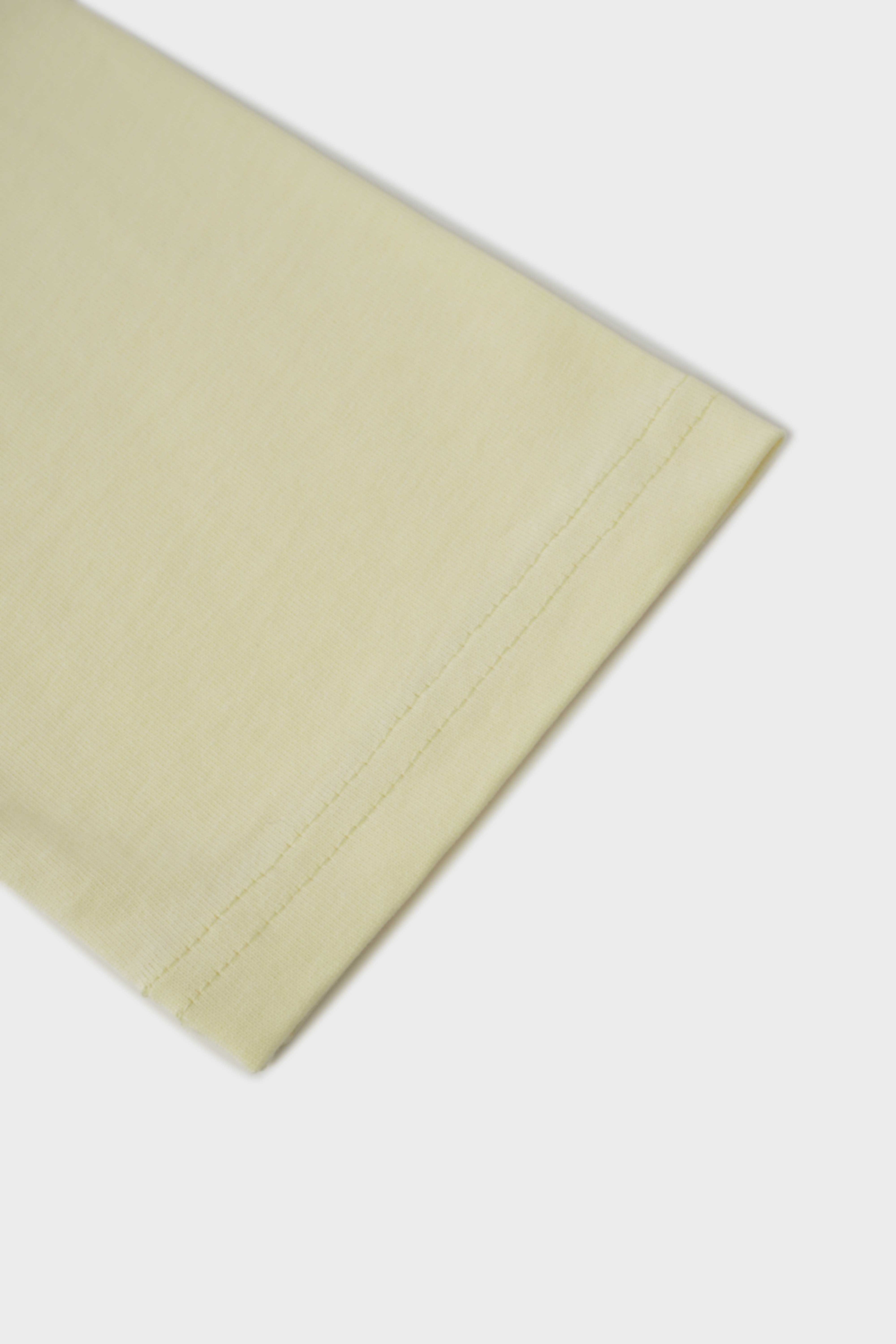 Pleat Seam T-shirt-Butter Yellow