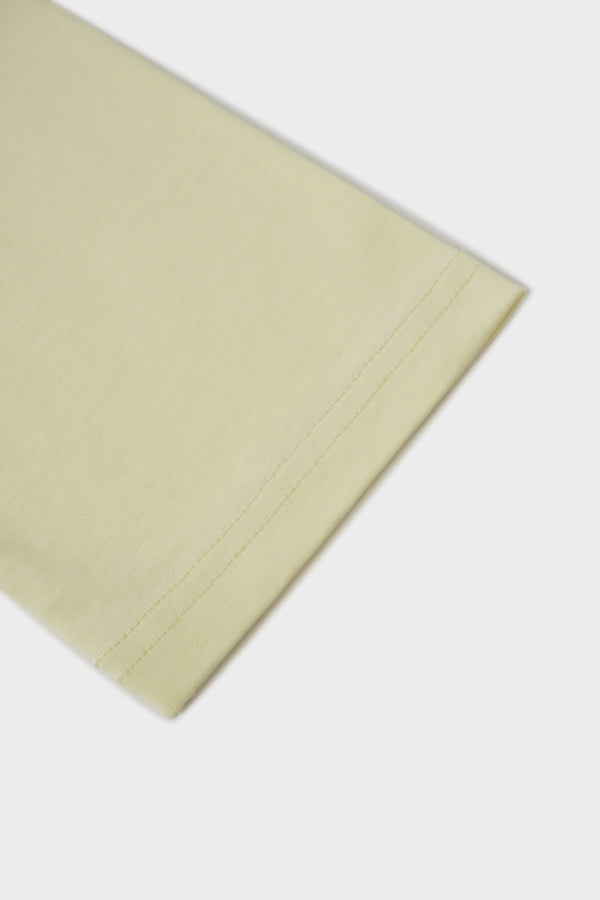 Pleat Seam T-shirt-Butter Yellow