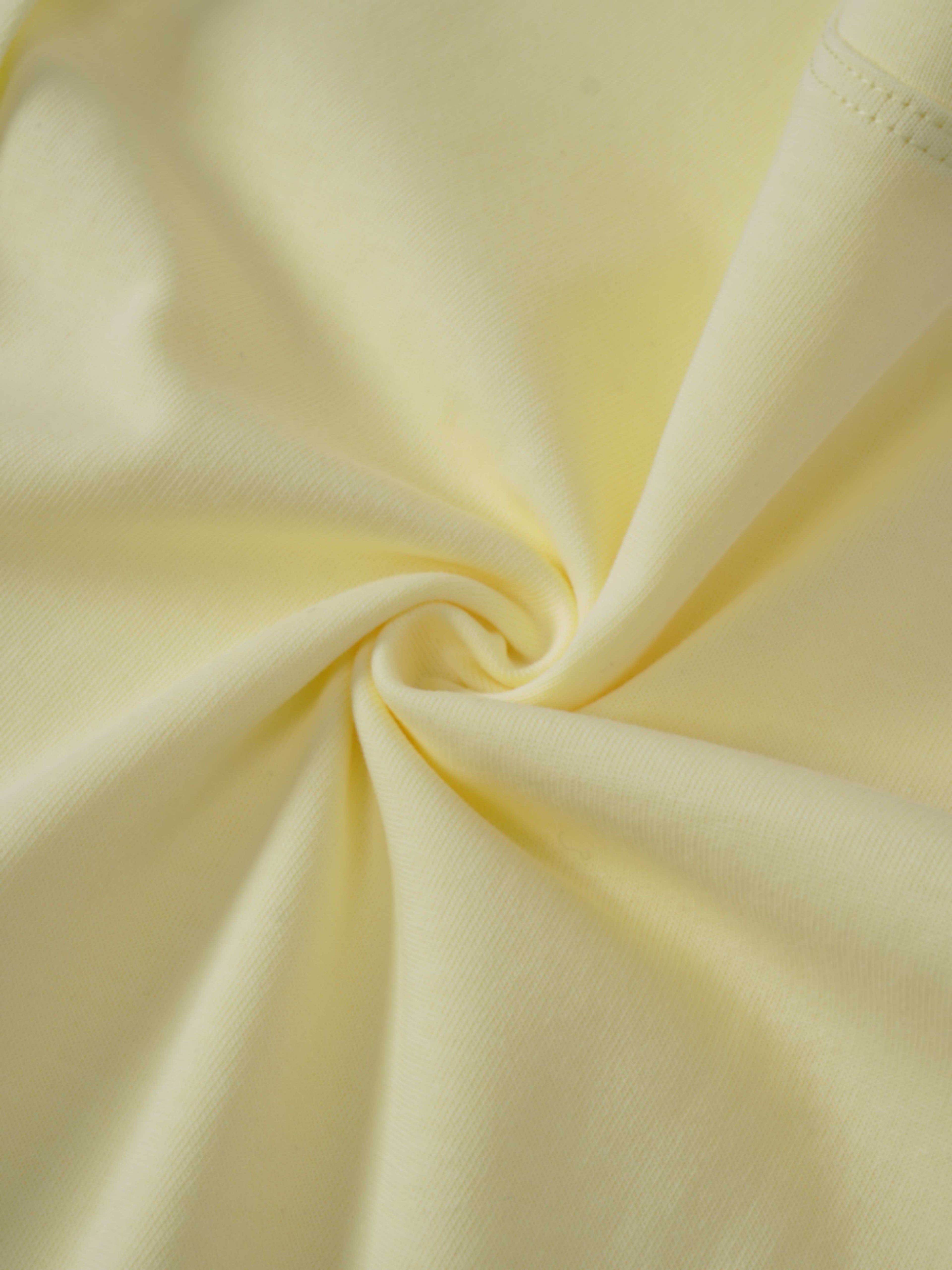 Pleat Seam T-shirt-Butter Yellow