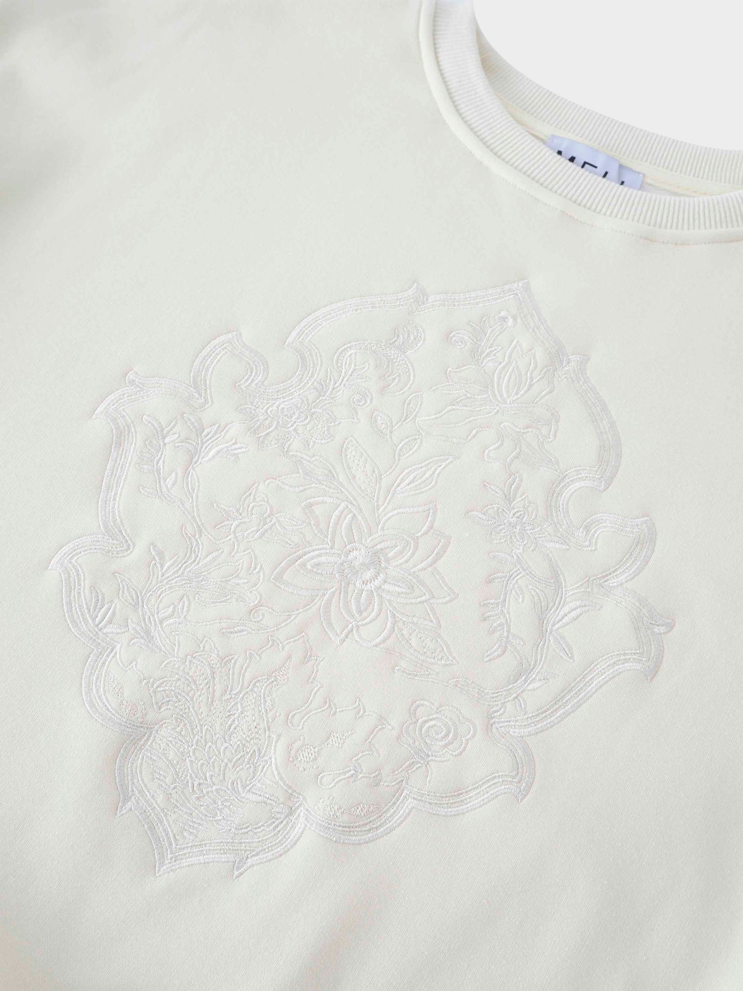 Embroidered Sweatshirt-Bone