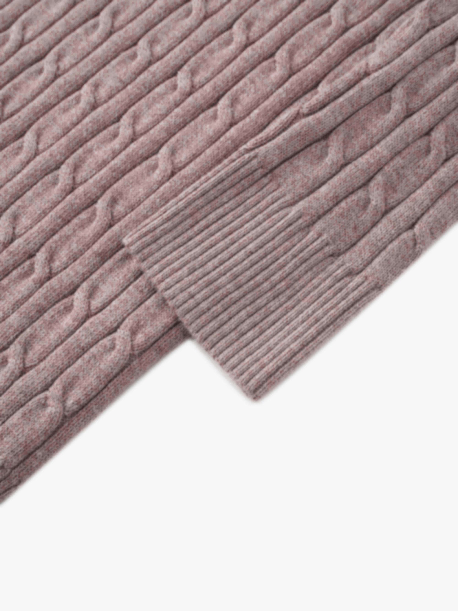 Crew Neck Cable Sweater-Mocha Mousse