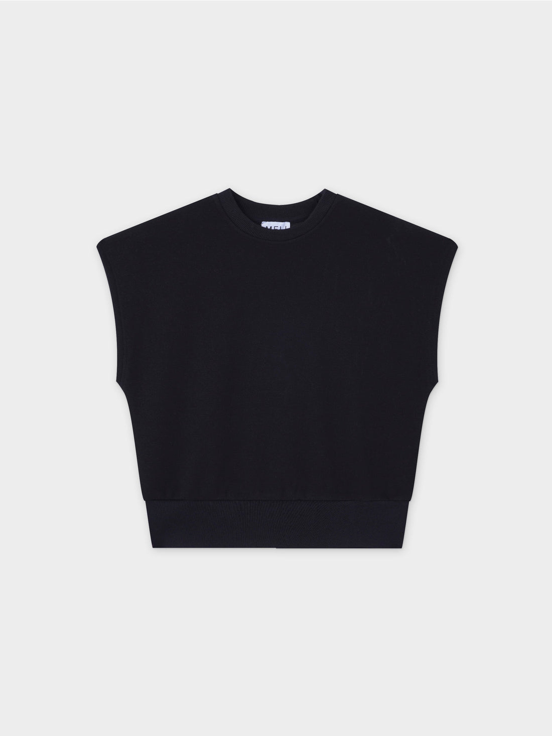 Sweatshirt Crop Vest-Black