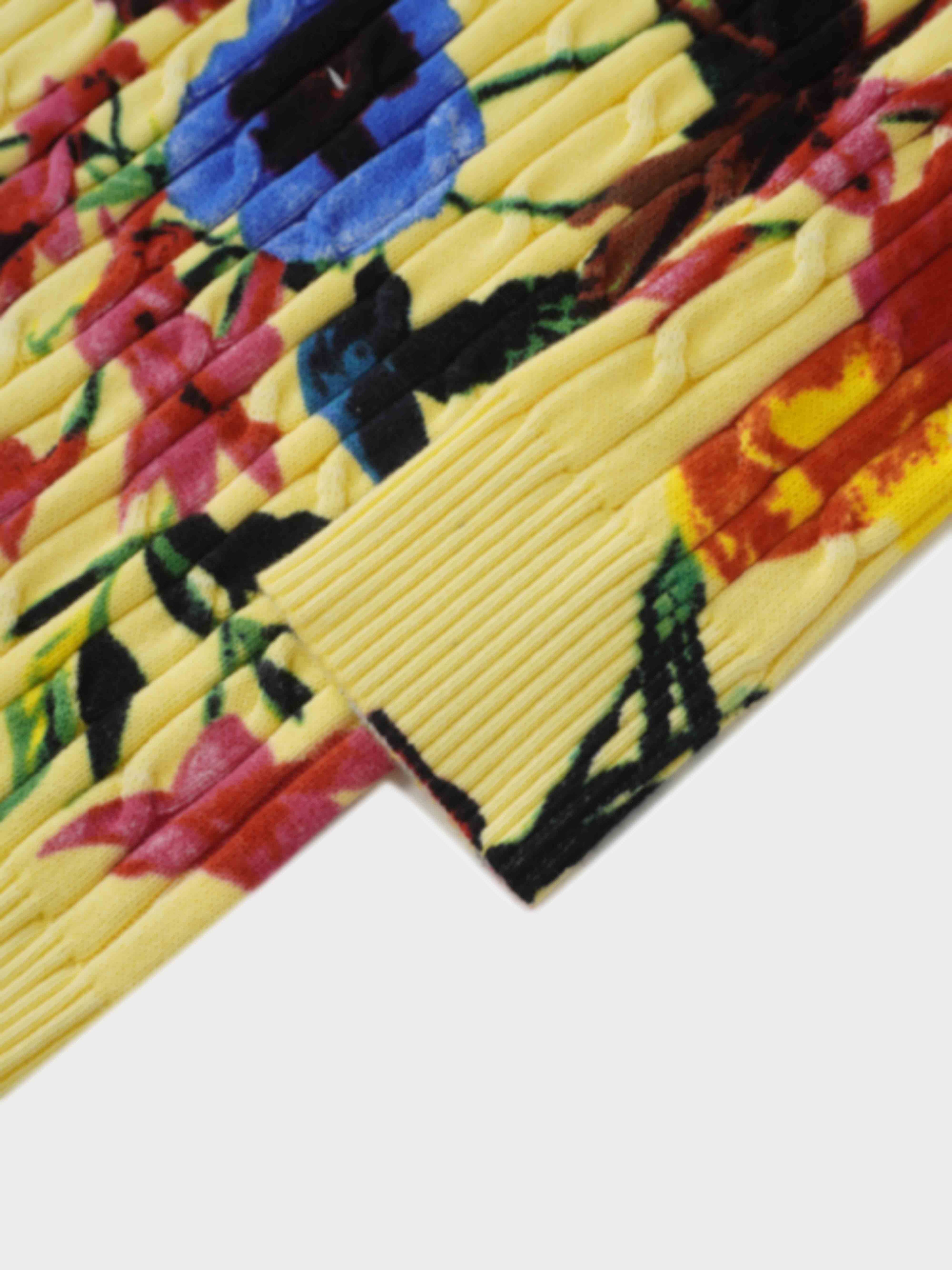 Printed Cable Sweater-Vibrant Floral