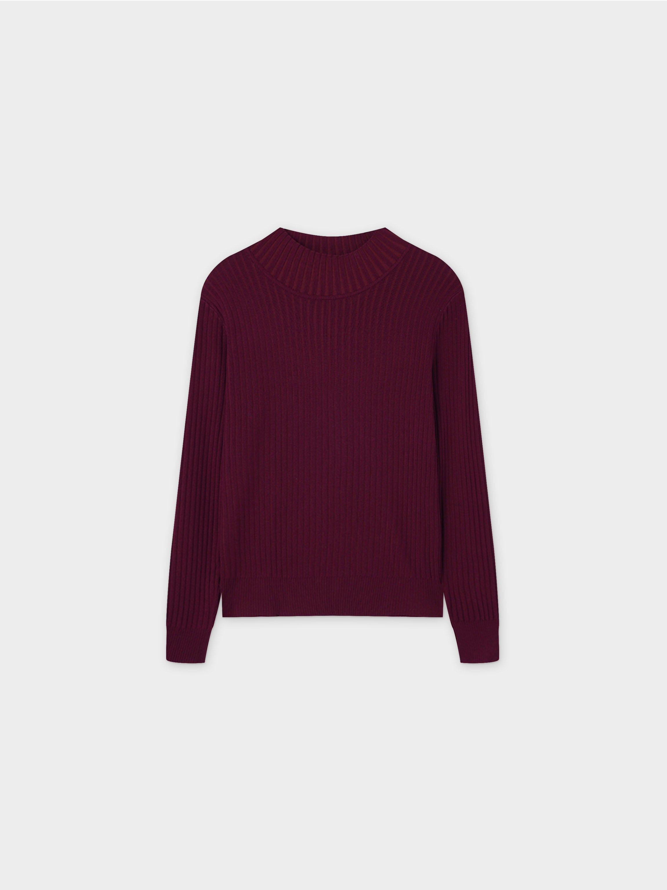 Side Snap Sweater-Burgundy