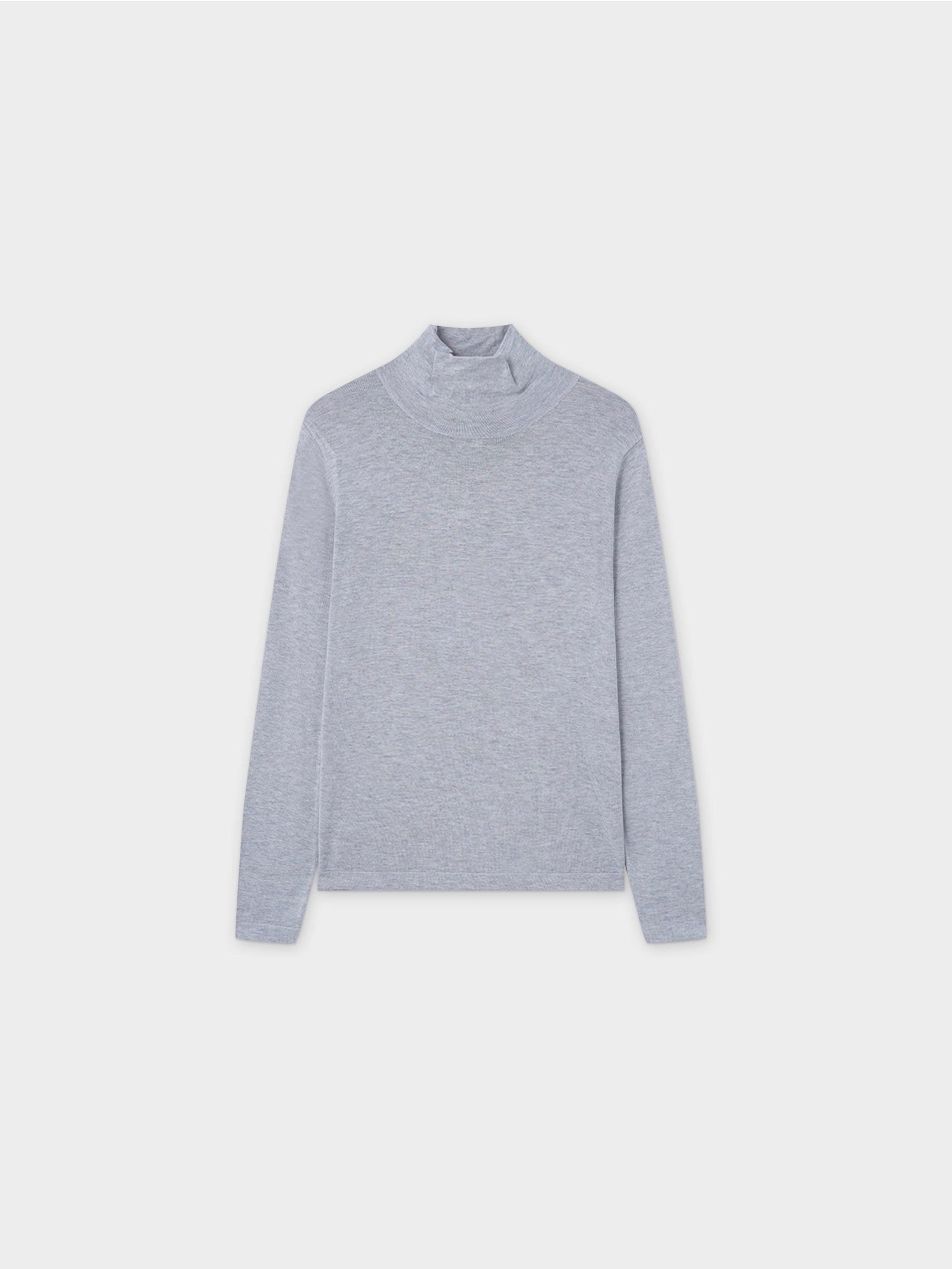 Knit Turtleneck-Light Grey