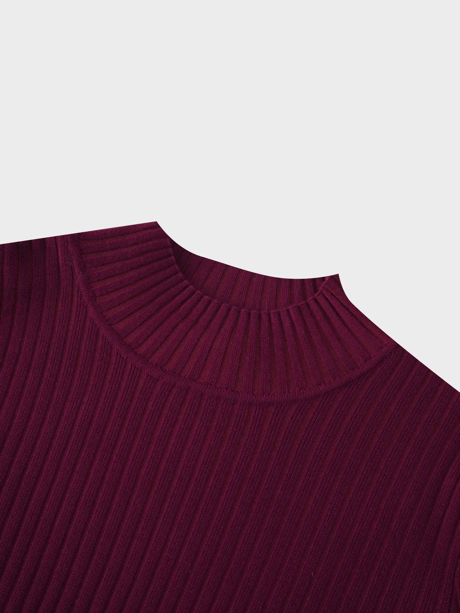 Side Snap Sweater-Burgundy