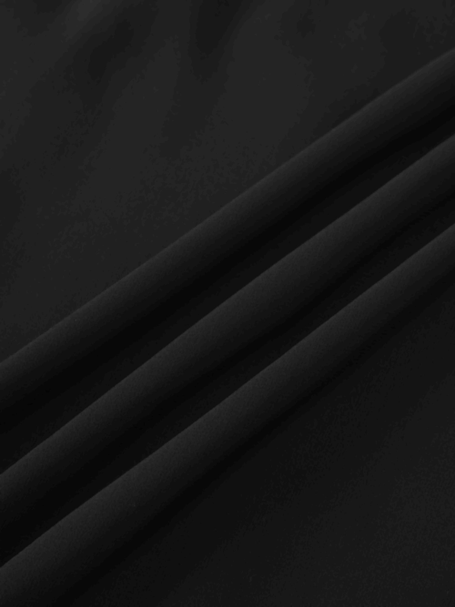 Chiffon Elongated Side Skirt-Black