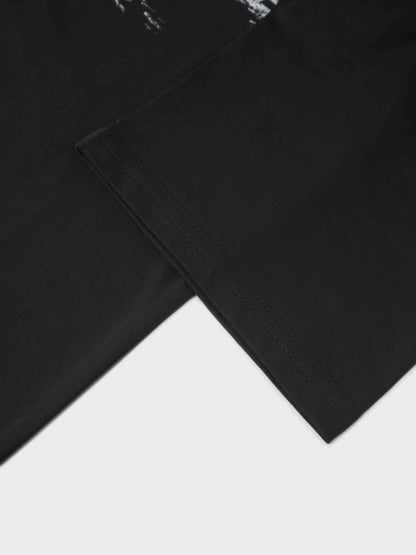 Maxi T-Shirt Dress-Black/White Palm