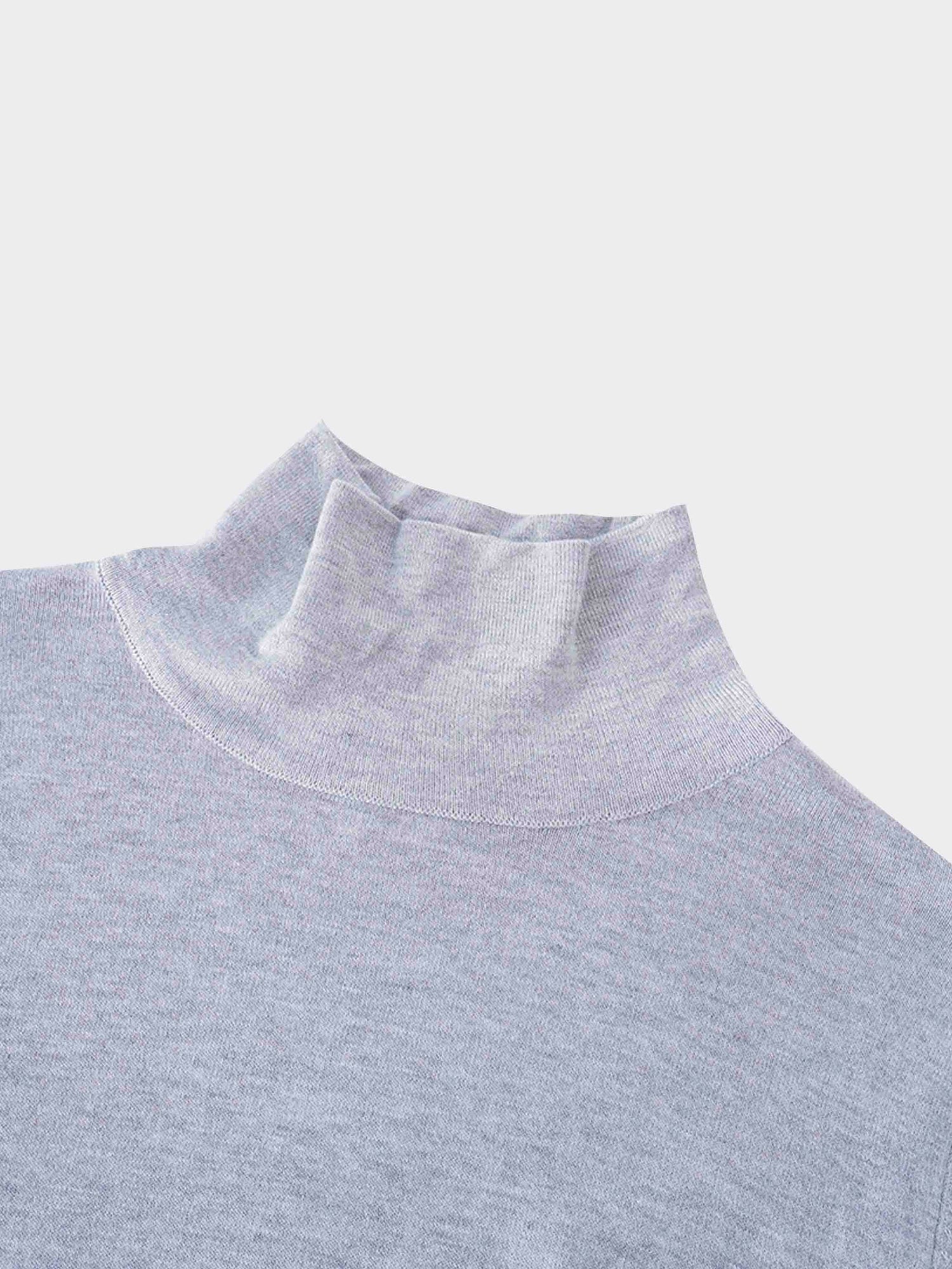 Knit Turtleneck-Light Grey