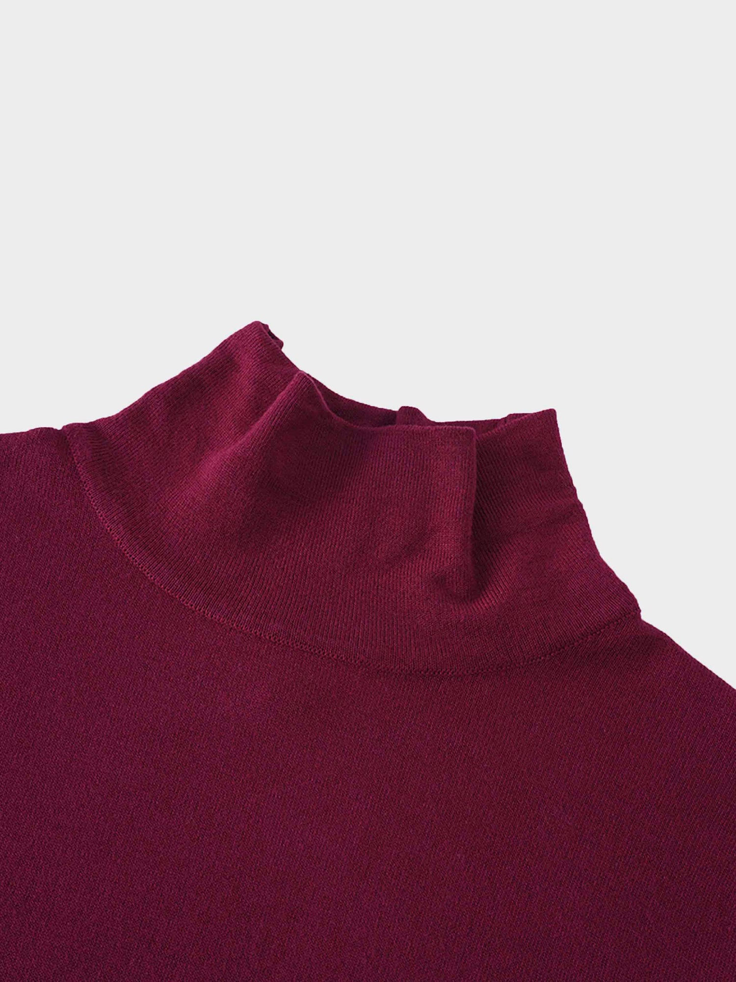 Knit Turtleneck-Burgundy