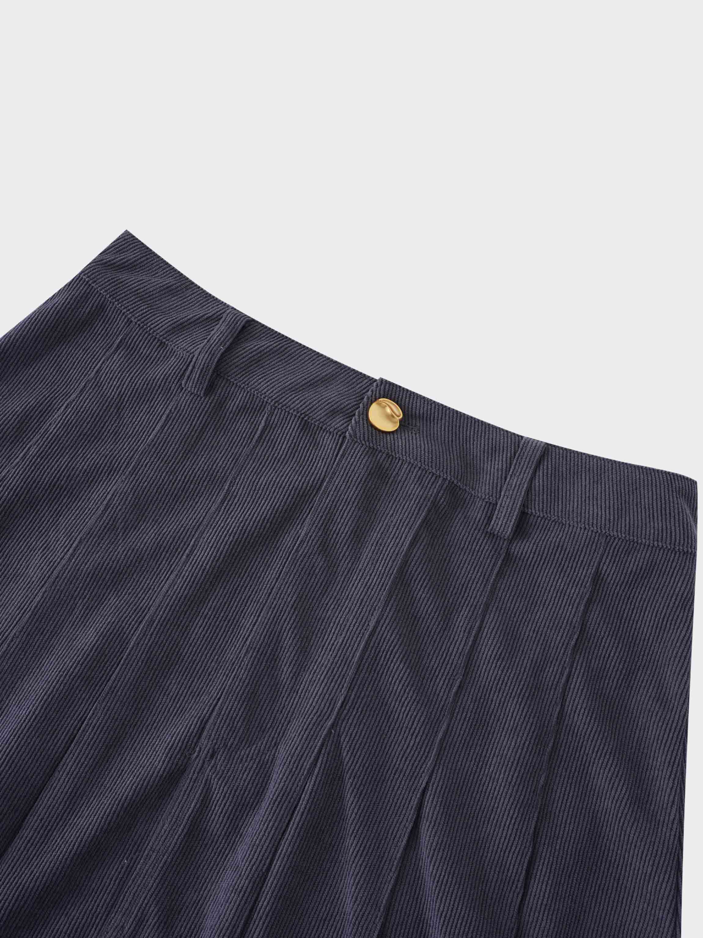 Corduroy Skirt-Grey