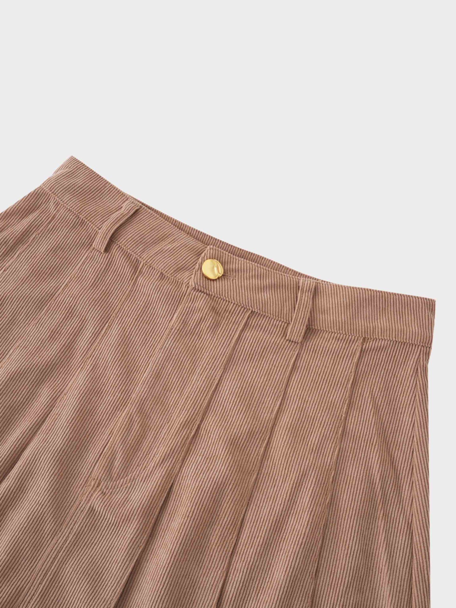 Corduroy Skirt-Camel