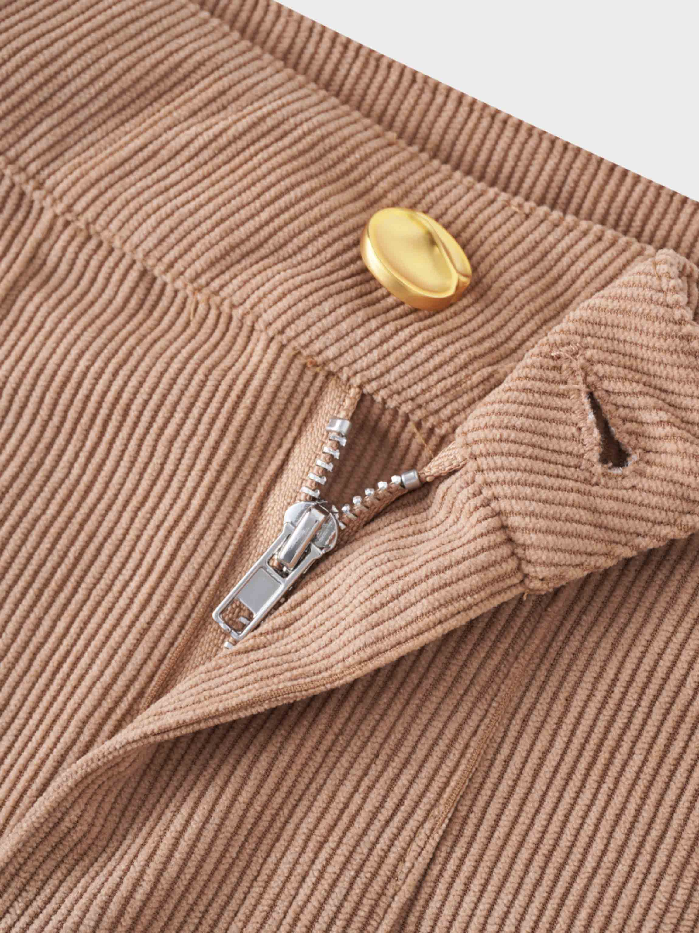 Corduroy Skirt-Camel