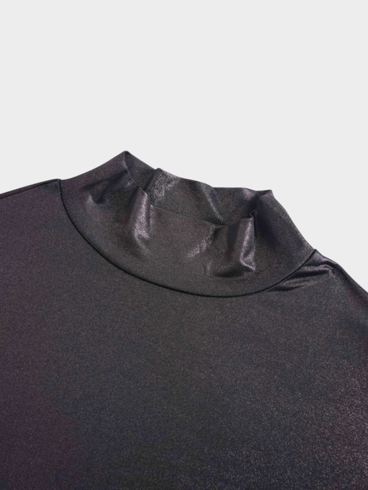 Shimmer Turtleneck-Black/Copper