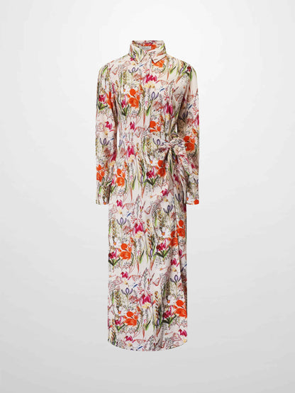 Wrap Shirtdress-Floral