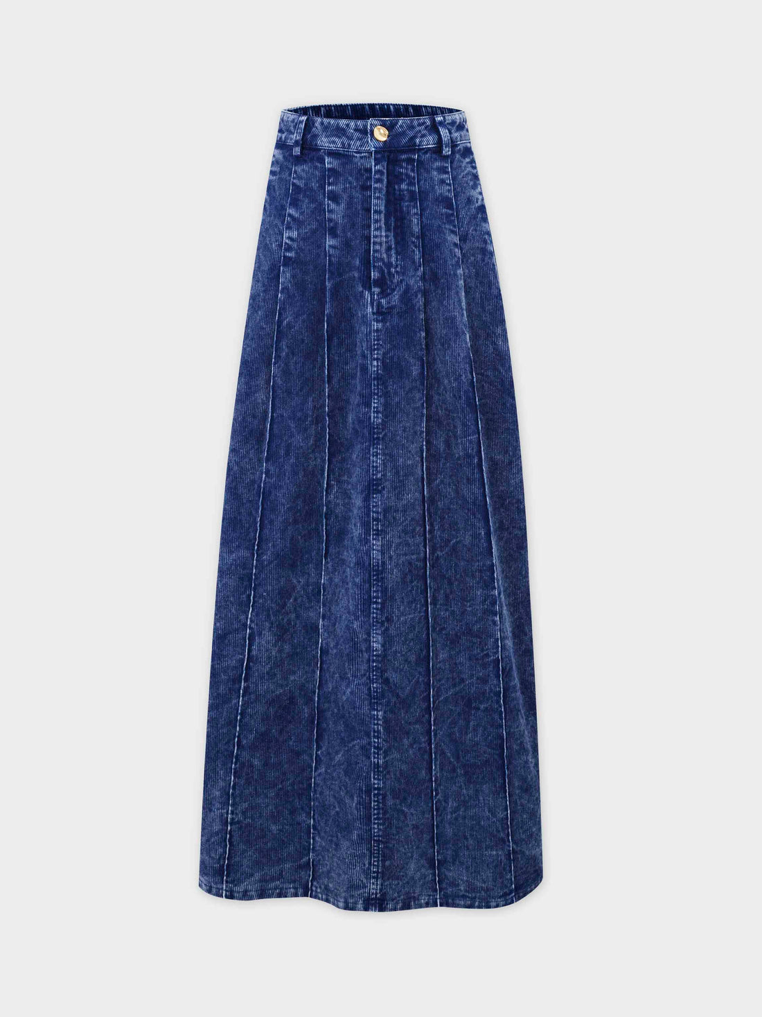 Corduroy Skirt-Washed Denim