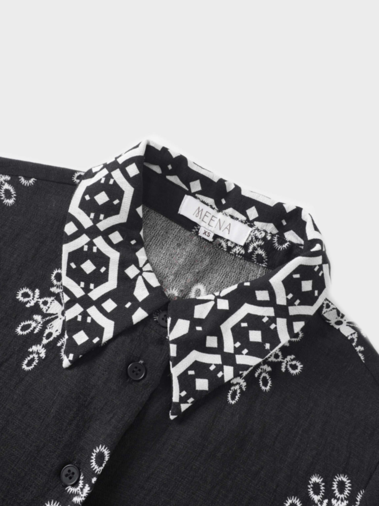 Wrap Shirtdress-Black Medallion