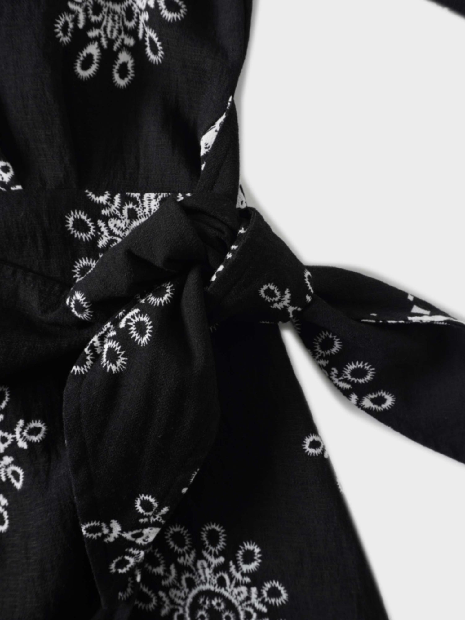 Wrap Shirtdress-Black Medallion